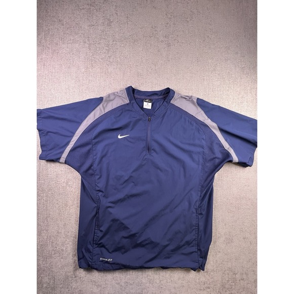 Nike Other - Nike Storm Fit 1/4 Zip Men M Blue Gray Breathable Short Sleeve Golf Baseball